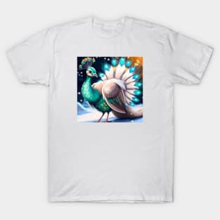 Cute Peacock Drawing T-Shirt